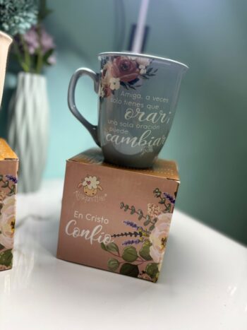 004 Taza de Café Algodoncita – Taza de Cerámica con Mensaje Inspirador “Tú me escuchas” – 16 onzas